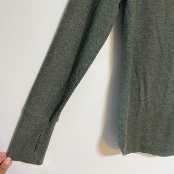 Shambhala Cowl Neck Women's Olive Green Pullover Hoodie Size XS - Picture 5 of 8